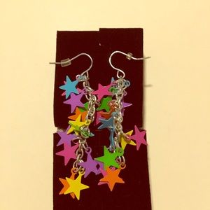 🌸Dangle multi color star earrings